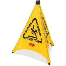Rubbermaid Commercial RCP9S0100YLCT Caution Sign