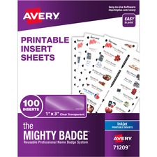 Avery AVE71209 Laser/Inkjet Badge Insert