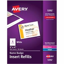 Avery 5392 Name Badge Label