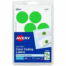 Avery 5498 Color Coded Label