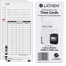 Lathem LTHE7100 Time Card