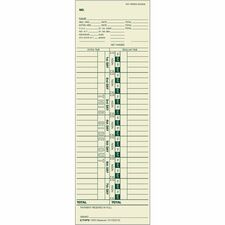 TOPS TOP1255 Time Card